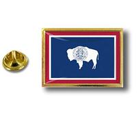 Akachafactory pins pin Badge pin's Metal avec Pince Papillon Drapeau Etats USA Wyoming