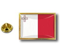 Akachafactory pins pin Badge pin's Metal avec Pince Papillon Drapeau Malte Maltais