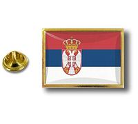 Akachafactory pins pin Badge pin's Metal avec Pince Papillon Drapeau Serbie Serbe
