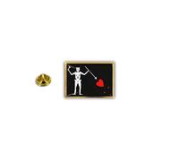 Akachafactory pins pin Badge pin's Metal Broche Pince Papillon Drapeau Pirate Barbe Noir