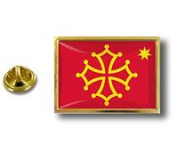 Pins Pin Badge Pin's Metal Epoxy Pince Papillon Drapeau Occitan Occitanie Croix