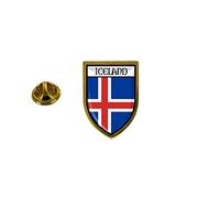 Akachafactory pins pin Badge pin's Souvenir Ville Drapeau Pays Blason Islande islandais
