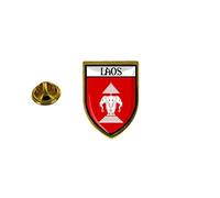 Akachafactory pins pin Badge pin's Souvenir Ville Drapeau Pays Blason Laos Ancien