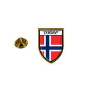 Akachafactory pins pin Badge pin's Souvenir Ville Drapeau Pays Blason Norvege norvegien