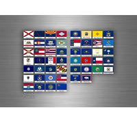 Akachafactory Planche 50x Autocollant Sticker Drapeau Rangement USA Etats Unis americain