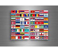 Akachafactory Planche Autocollant Sticker Drapeau Europe Pays Rangement Timbre classement txt