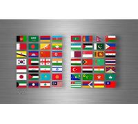 Akachafactory Planche Autocollant Sticker Drapeau Pays Rangement classement Timbre Asie