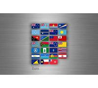 Akachafactory Planche Autocollant Sticker Drapeau Pays Rangement classement Timbre oceanie r2
