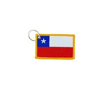 Akachafactory Porte cle cles Clef Brode Patch ecusson Badge Drapeau Chili chilien