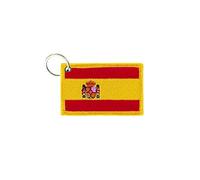 Akachafactory Porte cle cles Clef Brode Patch ecusson Badge Drapeau Espagne Espagnol