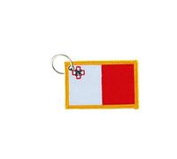 Akachafactory Porte cle cles Clef Brode Patch ecusson Badge Drapeau Malte Maltais