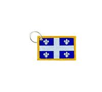 Akachafactory Porte cle cles Clef Brode Patch ecusson Badge Drapeau Quebec Canada