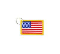 Akachafactory Porte cle cles Clef Brode Patch ecusson Badge Drapeau USA americain Etats Unis