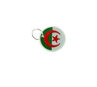 Akachafactory Porte cle cles Clef Brode Patch ecusson cocarde Drapeau Algerie algerien
