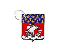 Akachafactory Porte cle cles Clef Brode Patch ecusson Drapeau Blason France Paris ile France