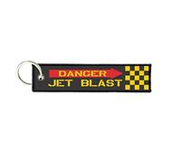 Akachafactory Porte cles Moto Beware Danger Jet Blast Flight tag Avion Aviation r3