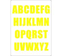 Akachafactory Set 26x Autocollant Sticker Porte Voiture Moto Alphabet Lettre ABC Jaune