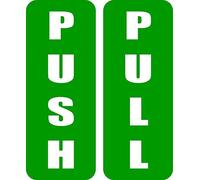 Akachafactory Set 2X Autocollant Sticker Porte Commerce Bureau Push Pull Poussez Tirez Panneau