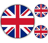 Akachafactory Set 3X Autocollant Sticker Voiture Moto Rond UK Royaume uni Drapeau Anglais