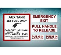 Akachafactory Set de Sticker Autocollant Voiture Avion aeroport Pilote Pilot aux Tank