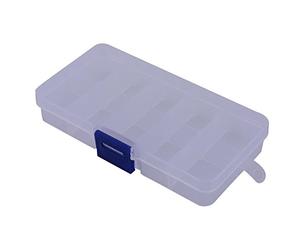 Akaddy Portable Plastique Transparent Leurre de pêche Boîte de Rangement Portables, 10 Compartiments