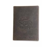 Akah étui pour permis de chasse avec 6 compartiments, Motif sanglier ou cerf, Jagdscheinetui Hirsch