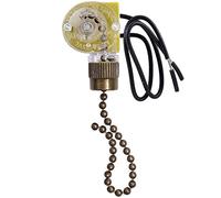 Akahttbn - Interruptor de ventilador de techo Zing Ear ZE-109, interruptor de luz de encendido y apagado de dos cables para ventiladores de techo Hunter, lámpara y luces de pared (cadena de tracción