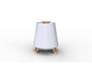 Akai AKBT80 haut-parleur portable et de fête Enceinte portable mono Blanc, Bois 10 W