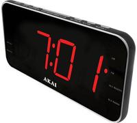 Akai Professional ACR-3899 Horloge radio num?rique noire (FM, AM, PLL), Radio, Rouge
