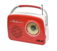 Akai Professional APR-11RRED radio Portable Analogique Rouge (FM, AM, Bluetooth), Radio, Blanc, Rouge
