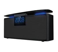 Akai Radio-réveil Haut-Parleur FM Radio Réveil Bluetooth Box Portable Double Alarme 12/24h Bouton Snooze Éclairage LED Bleu Haut-Parleur Bluetooth pour l'intérieur et l'extérieur
