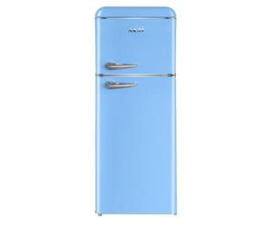 Akai Réfrigérateur double porte vintage années 50 CLASS241KBL 147 x 55 cm t bleu
