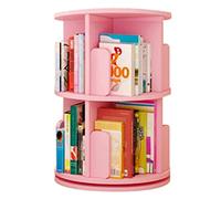 AKALNNB Bibliothèque rotative à 360° en bois massif pour enfants - Rangement simple - Petit support de livre d'images - Grande capacité