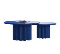 AKALNNB Ensemble de table basse en dents de scie avec base polygonale - Grande table de rangement pour salon, chambre à coucher, balcon, bureau