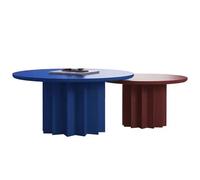 AKALNNB Ensemble de table basse en dents de scie avec base polygonale - Grande table de rangement pour salon, chambre à coucher, balcon, bureau