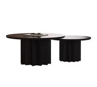 AKALNNB Ensemble de table basse en dents de scie avec base polygonale - Grande table de rangement pour salon, chambre à coucher, balcon, bureau
