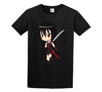 Akame GA Kill 9 T-Shirt Graphic Tee Printed Top Mens Black Shirt L