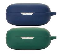 Akancy Compatible pour JBL Wave Flex Casque, [Prend en Charge Le Chargement sans Fil] [Étui de Protection Antichoc] Étui de Protection en Silicone pour Casque (Blue Green)