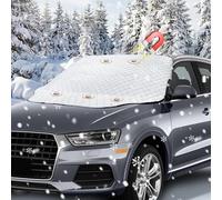 Akapola Couverture Pare Brise Avant Voiture, Magnétiques Bâche Pare Brise, Pare-Soleil Anti Givre Neige Anti Glace UV Soleil Protection Repliable Universelle pour Voiture SUV(194 x 155 x 120cm)