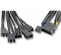 AKASA - 5x PWM Fan Power Splitter câble de 4 broches Molex, 45cm de câble tressé