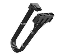 Akasa 90 Degree 12VHPWR Cable 12+4 Pin to 3 x 8 Pin Male to Female, 16AWG, 30cm (Black), Maximum 600W, Compatible with RTX 4090 4080 4070Ti 3090Ti Graphics Card with Legacy PSU, AK-CBPW31-30BK