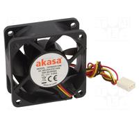 Ventilateur AK-6025MS : DC axial 12VDC 60x60x25mm 21,79dBA EBR 3000Umdr./Min ...