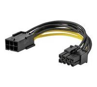 Akasa AK-CB052 - Adaptateur secteur - Alimentation PCIe de 6 broches pour Alimentation PCIe de 8 broches - 10 cm Jaune G