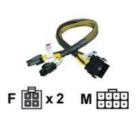 Akasa AK-CB8-8-EXT - Rallonge de câble d'alimentation - ATX12V 4 broches (F) pour alimentation 8 broches + 12 V (M) - 30 cm G