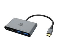 Akasa AK-CBCA31-18BK hub & concentrateur USB 3.2 Gen 1 (3.1 Gen 1) Type-C 10000 Mbit/s Aluminium