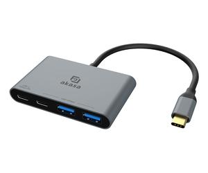 Akasa AK-CBCA31-18BK hub & concentrateur USB 3.2 Gen 1 (3.1 Gen 1) Type-C 10000 Mbit/s Aluminium