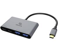 Akasa Hub USB-C AK-CBCA31-18BK Aluminium 4-en-1 PD100W 10Gbps 2xUSB-A 1xUSB3 MacBook/iPad/PC