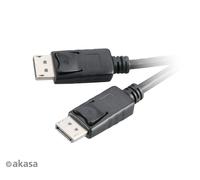Akasa AK-CBDP01-20BK Adaptateur de câble Displayport Noir 2 m