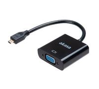 Akasa AK-CBHD21-15BK câble vidéo et adaptateur 0,15 m HDMI Type D (Micro) VGA (D-Sub) Noir
