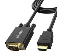 Akasa AK-CBHD26-20BK Câble Adaptateur HDMI vers VGA Full HD 1080p Prise en Charge Haute résolution Connecteurs plaqués Or 24 carats Chipset Intelligent intégré 2 m